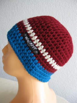 Beanie hat with reflective stripes, 3-colored
